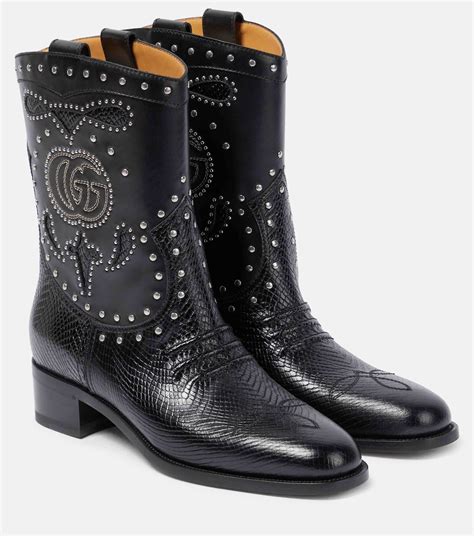 gucci bedazzled boots|Gucci cowboy boots.